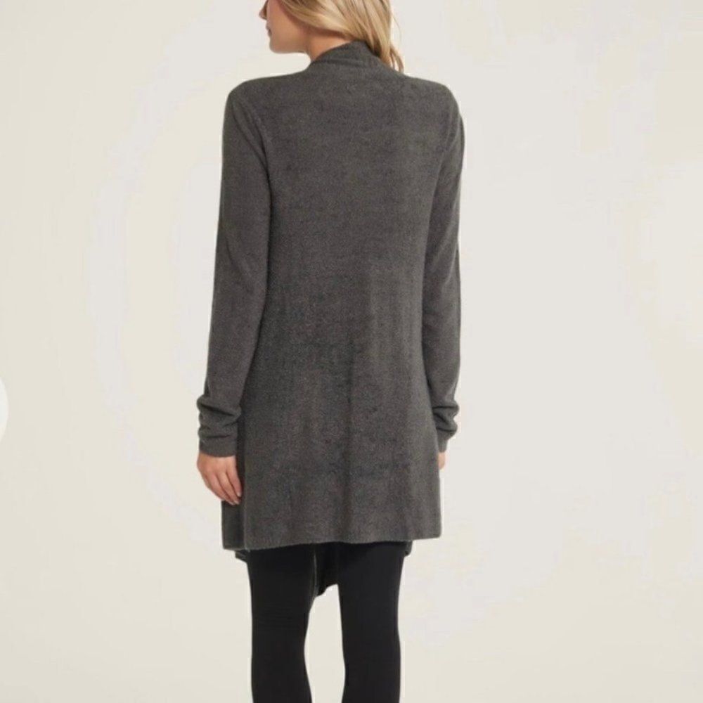 Barefoot Dreams‎ Cozy Chic Lite Island Wrap Cardigan Sweater Carbon Gray S/M - Picture 3 of 12